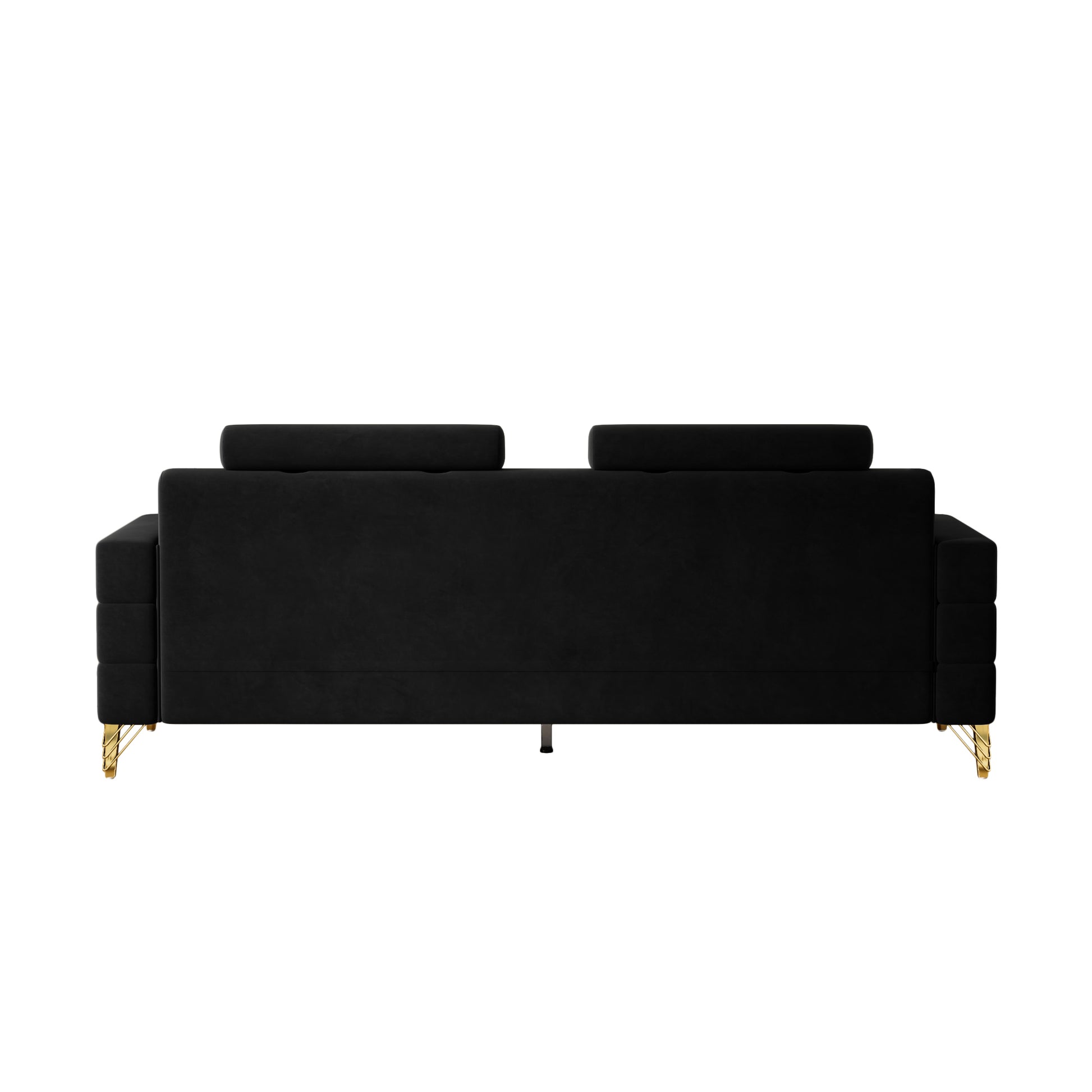 Fx P15 Bk Sofa Temu Suitable Black Velvet 2 Seat