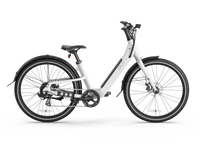 Electric Bike W 40 Miles Max Operating Range And 25 Mph Max Speed White White Aluminum