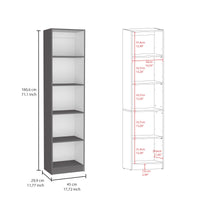 2 Piece Bookcase Living Room Set, Storage Cabinet, 42" Wide And 9 Shelves Matt Gray White Multicolor Particle Board