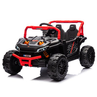24V Kids Ride On Utv,Electric Toy For Kids W Parents Remote Control,Four Wheel Suspension,Low Start,Adjustable Speed,Multimedia Player,Early Education,Bluetooth,Rear Storage Space For Kids Aged 3 . Red 50 99 Lbs Polypropylene