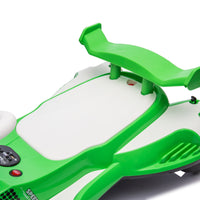 12V Kids Ride On Electric Toy,360 Degree Drift In Place,Spray Function,Front&Side Lights Design,Usb Mp3,Bluetooth,Music, 3.73 4.35 Mph,Easy Installation,Ultimate Cool Operation For Kids Aged 3 . Green 100 149 Lbs Polypropylene