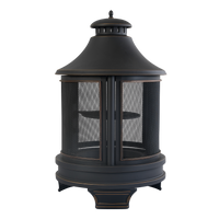 Xot035 Garden Metal Outdoor Heating Furnace For Backyard 2 In 1 Fire Pit For Outdoor Black Garden & Outdoor Metal
