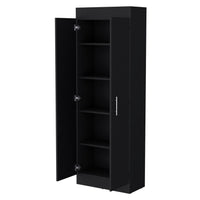 Dawson Pantry Cabinet With Sleek 5 Shelf Storage
