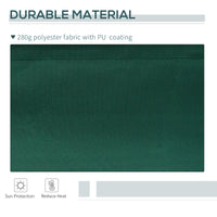 Outsunny 12' X 8' Retractable Awning Patio Awnings Sun Shade Shelter With Manual Crank Handle, 280G M Uv & Water Resistant Fabric And Aluminum Frame For Deck, Balcony, Yard, Green Green Aluminum