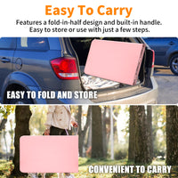 8Ft Pink Folding Table, Portable Plastic Table For Camping, Picnics, Parties, High Load Bearing Foldable Table Pink Garden & Outdoor Iron Plastic