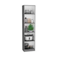 Poole 3 Piece Home Bookcase Set, 67" Wide With 12 Shelves And 2 Door Cabinetliving Room Set Matt Gray White Multicolor Particle Board