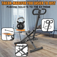 Squat Machine For Home, Assist Trainer For Glutes Workout Foldable With Resistance Bands, For Botty Glutes Butt Thighs, Ab Back Leg Press Hip Thrust For Home Gym Fitness Black Black Abs Rubber Steel Q235