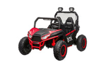 24 Volt Ride On Toys With Remote, Metal Frame Electric Powered Off Road Utv With 2 Xl Seater, 4X200W 5Mph Max, 4Wd 2Wd Switchable, 3 Speeds, Bluetooth, Storage,Red Red Abs