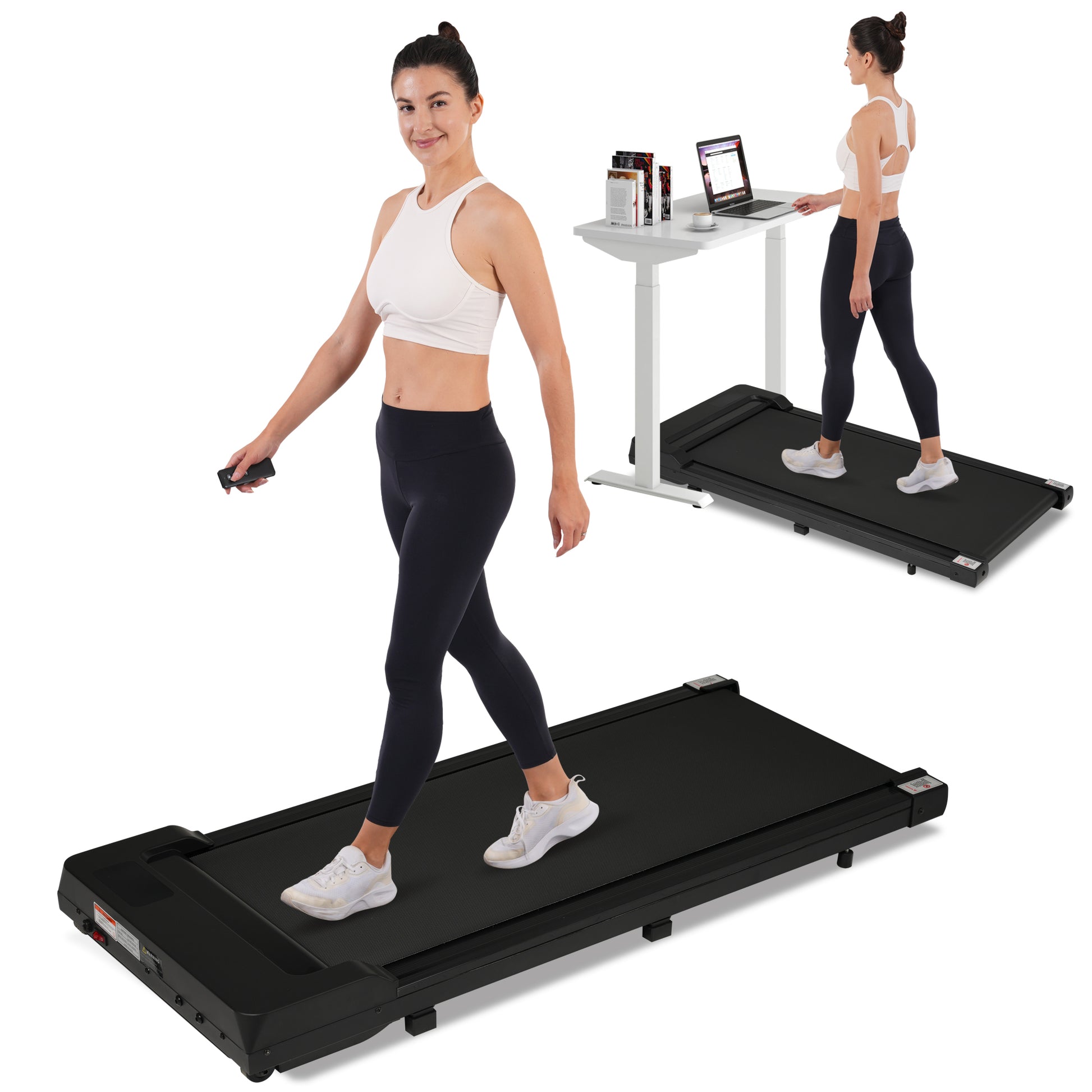 Release 8.10 Walking Pad Under Desk Treadmill For Home Office 2.5Hp Walking Treadmill 0.6 4Mph 300Lbs Capacity Treadmill For Walking Running Remote Control Batterys Black Metal