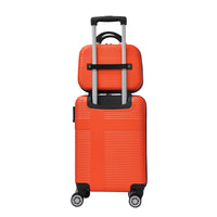 Luggage 4 Piece Set With Spinner Wheels, Hardshell Lightweight Suitcase With Tsa Lock,Checked Luggage,Orange 12 20 24 28In Orange Abs