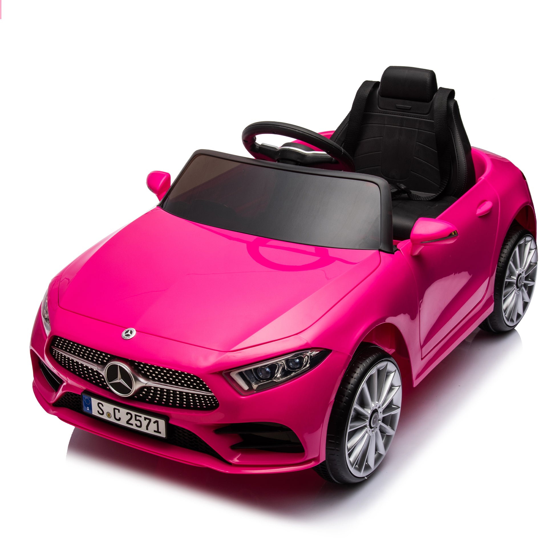 12V Kids Ride On Car W Parents Remote Control,Licensed Mercedes Benz Cls 350 For Kids,Four Wheel Suspension,Power Display,Music,Volume Control,Led Lights,Mp3,Usb Sd For Kids 37 95 Months. Pink 50 99