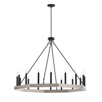 16 Light Dimmable Wagon Wheel Chandelier Driftwood Ceiling Lights Steel Metal