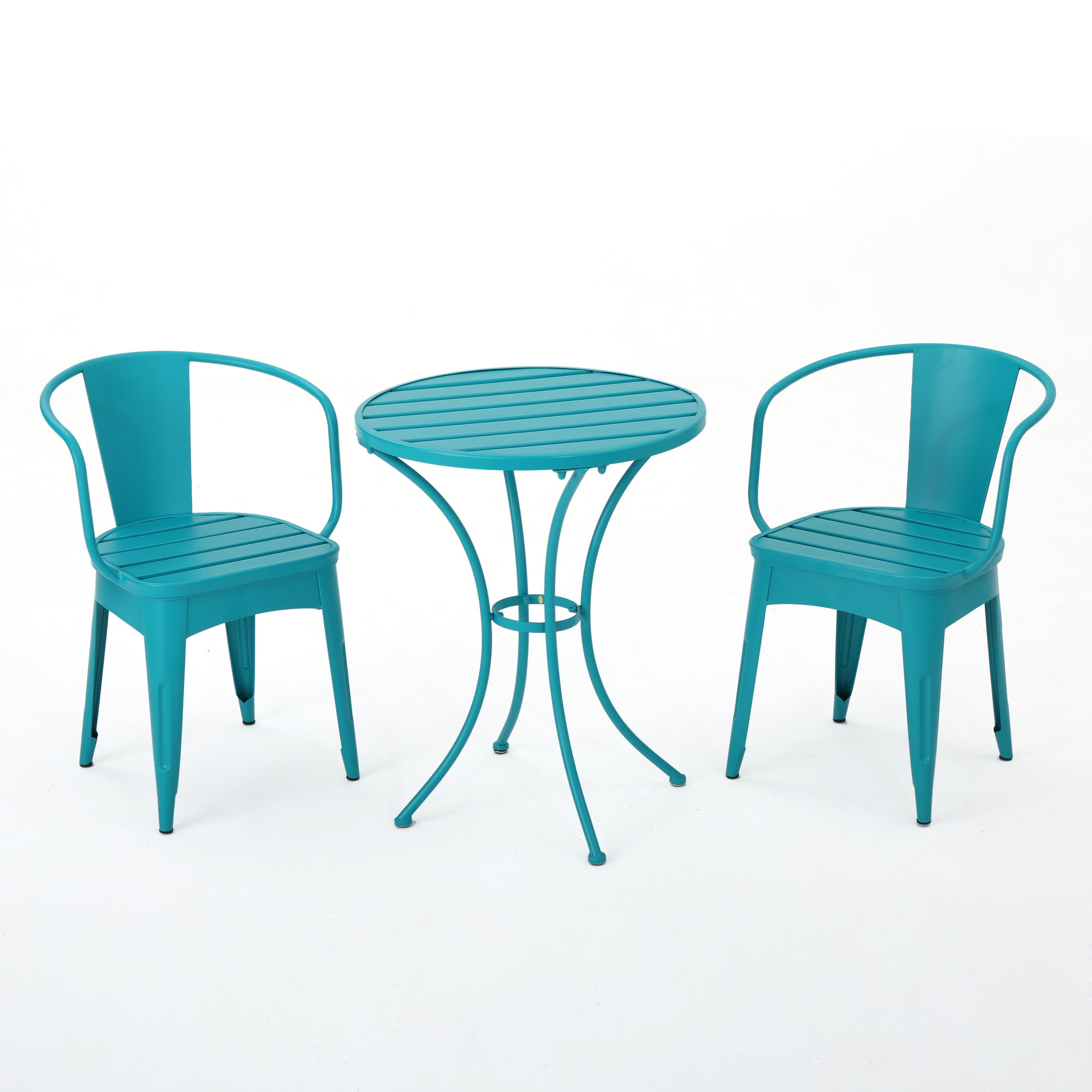 Colmar 3 Pc Kd Metal Set Teal Iron