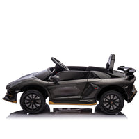 12V Kids Ride On Car W Parents Remote Control,Licensed Lamborghini Aventador Xago,Hydraulic Pressure Door,Slow Start,Early Education,Bluetooth,Adjustable Volume,Mp3,Usb,Led Lights For Kids Aged 3 8. Black 50 99 Lbs Polypropylene