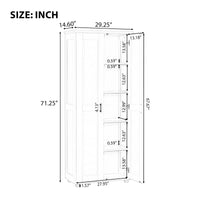 Storage Cabinet With Two Doors For Bathroom, Office, Adjustable Shelf, Mdf Board, White White Mdf