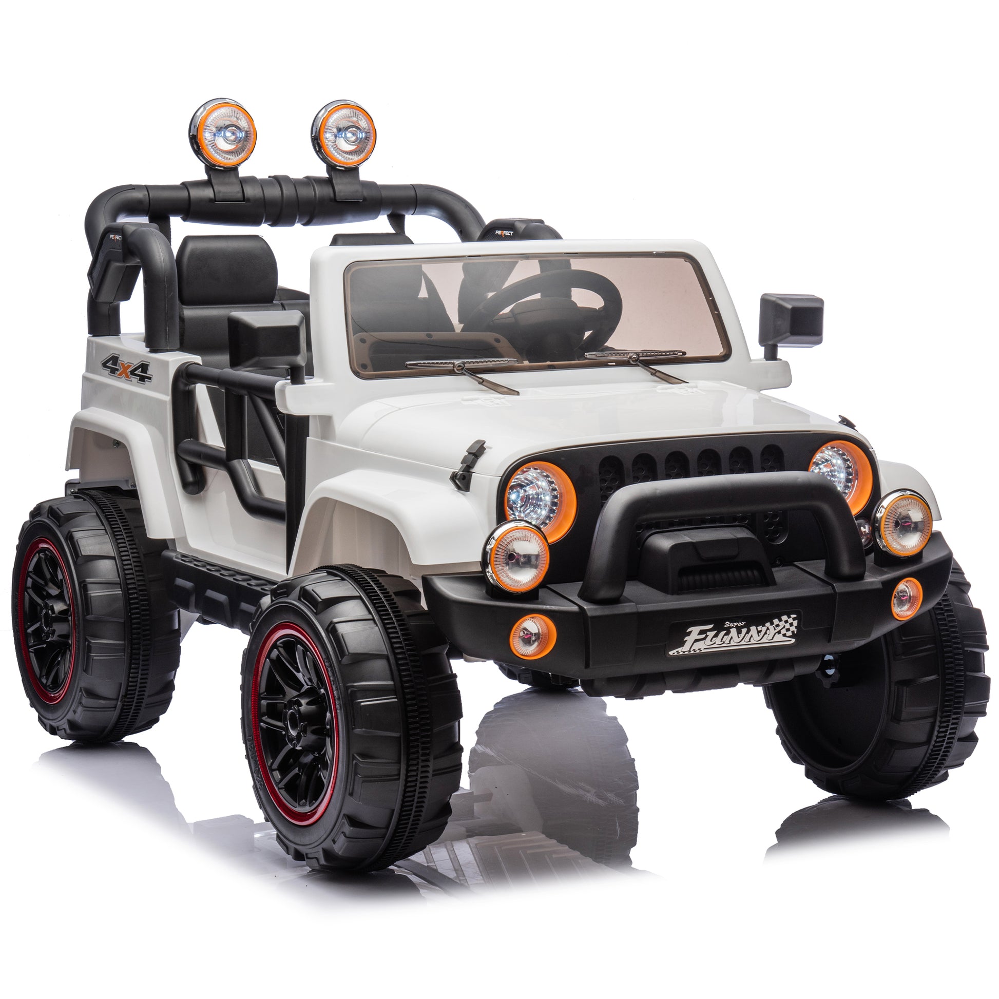 24V Kids Ride On Electric Car W Parents Control,Seat Width 19.09In,2Wd,Rear Suspension,Trunk Storage,Portable Pull Rod,Light&Searchlight,Bluetooth,Usb,Provide A Speed Of 2.5 4Mph For Kids Aged 3 8.