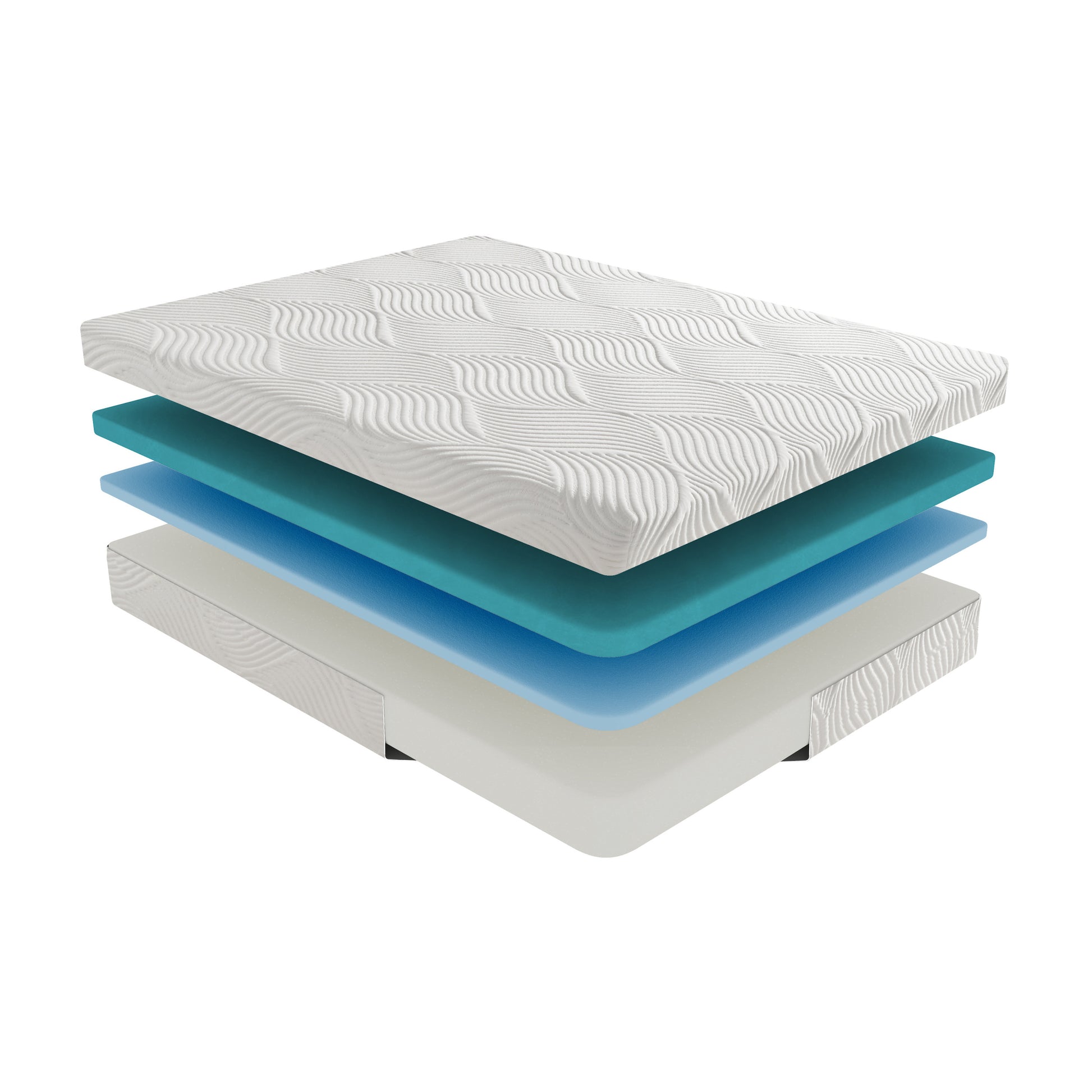 10" California King Mattresscool Gel Memory Foam Mattress, White, Mattress In A Box, Comfort Mattress White Bedroom Foam California King