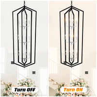 12 Light Farmhouse Kitchen Chandeliers, Matte Black And Sliver Vintage Rustic Cage Light Fixture Adjustable Height Chandeliers For Dining Room Hallway Foyer Entryway E12 Bulbs Not Included Matte Black American Design,Luxury,Modern,Vintage Metal Metal