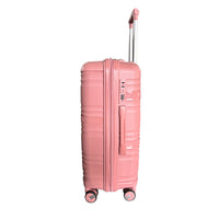 Hard Shell Luggage, 3 Piece Set, With Tsa Lock, 20 Inches 24 Inches 28 Inches Rose Gold Polypropylene