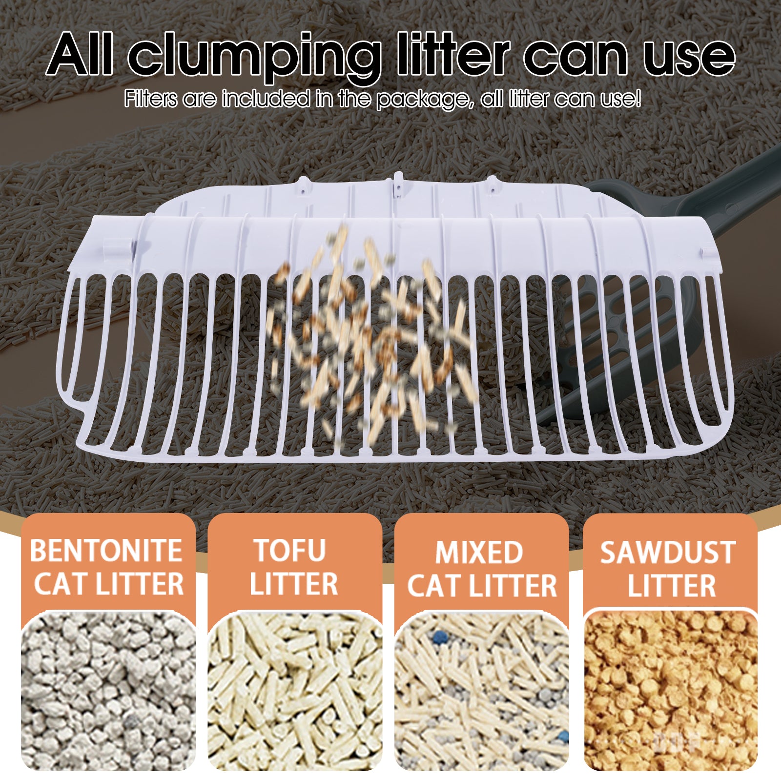Self Cleaning Litter Box 2.2Lb 23Lb Cat Can Use, 100L Automatic Cat Litter Box Self Cleaning, Extra Large For Multiple Cats, Anti Pinch, All Clumping Litter Can Use, With Garbage Bags, App Control White Gray Abs