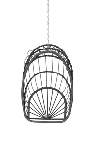 Outdoor Garden Rattan Egg Swing Chair Hanging Chair Pe Hang Chair Yes Sectional Dark Blue Water Resistant Frame Water Resistant Cushion Garden & Outdoor American Design Polypropylene Rattan