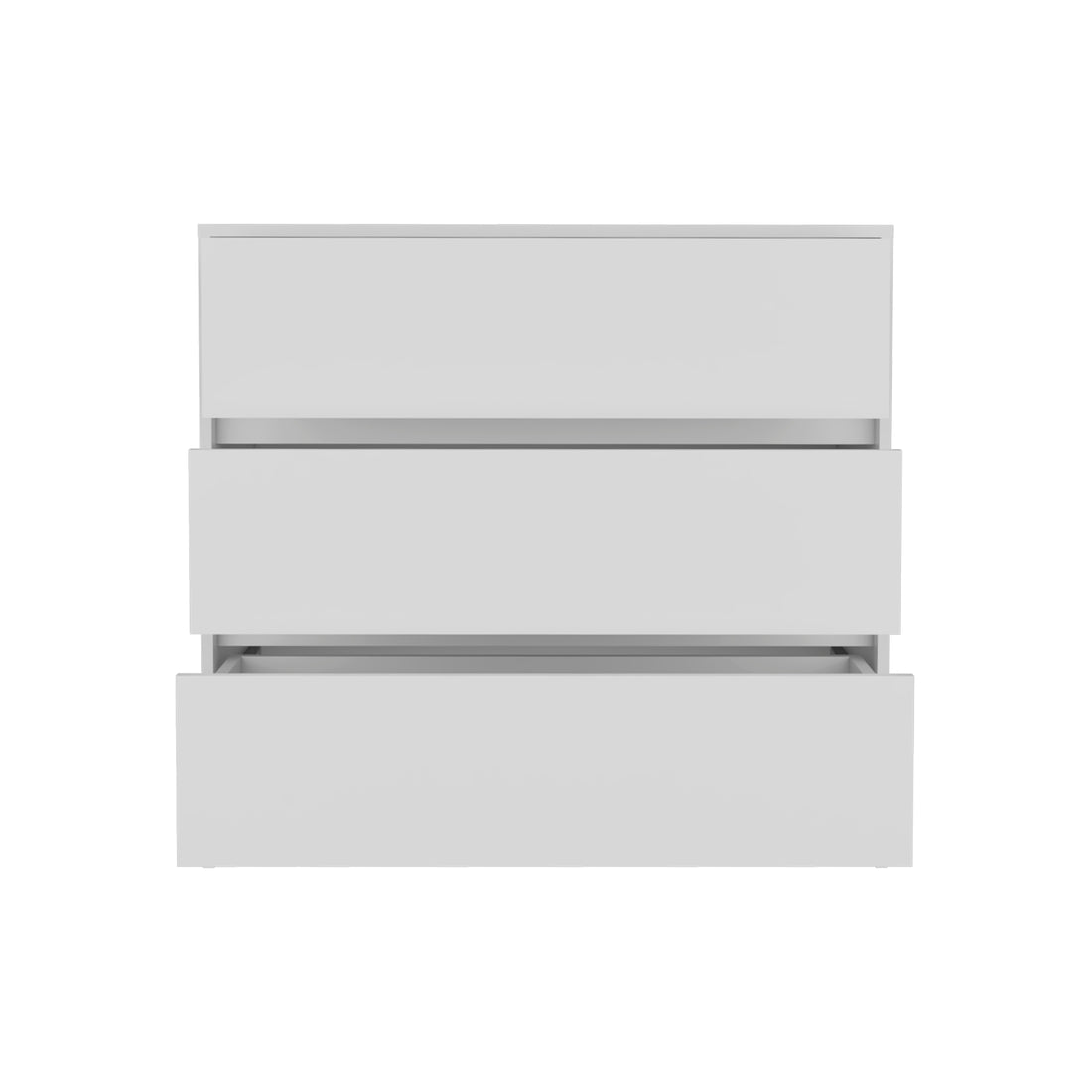 Dresser 31"H, 3 Drawers, Chest Of Drawers, White White Bedroom Modern Particle Board Particle Board