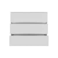 Dresser 31"H, 3 Drawers, Chest Of Drawers, White White Bedroom Modern Particle Board Particle Board