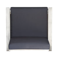 Perla Club Chairs Set Of 2, Light Grey Dark Gray Acacia Wood