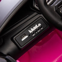 12V Kids Ride On Car W Parents Remote Control,Licensed Lamborghini Aventador Xago,Hydraulic Pressure Door,Slow Start,Early Education,Bluetooth,Adjustable Volume,Mp3,Usb,Led Lights For Kids Aged 3 8. Pink 50 99 Lbs Polypropylene