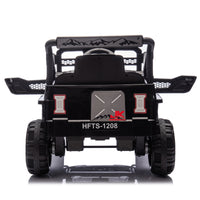 12V Kids Ride On Electric Truck Car W Parents Control,2Wd,Four Wheel Suspension,Early Education Function,Adjustable Volume,Usb,Mp3,Bluetooth,Microphone Jack,Power Display,Led Lights For Kids Aged 3. Black Polypropylene