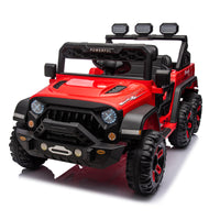 24V Ride On Large Pickup Truck Car For Kids,Ride On 4Wd Toys With Remote Control,Parents Can Assist In Driving,Bluetooth Music Version,Pickup Truck Design With Spacious Storage In The Rear. Red Polypropylene