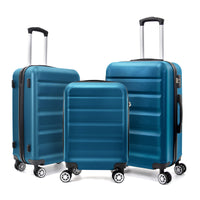 3 Piece Luggage 20Inches,24Inches,28Inches Featuring 360 Rotating Wheels And Tsa Lock Abs Hard Shell Yet Practical Design Suitable For Both Men And Women Dark Blue Abs