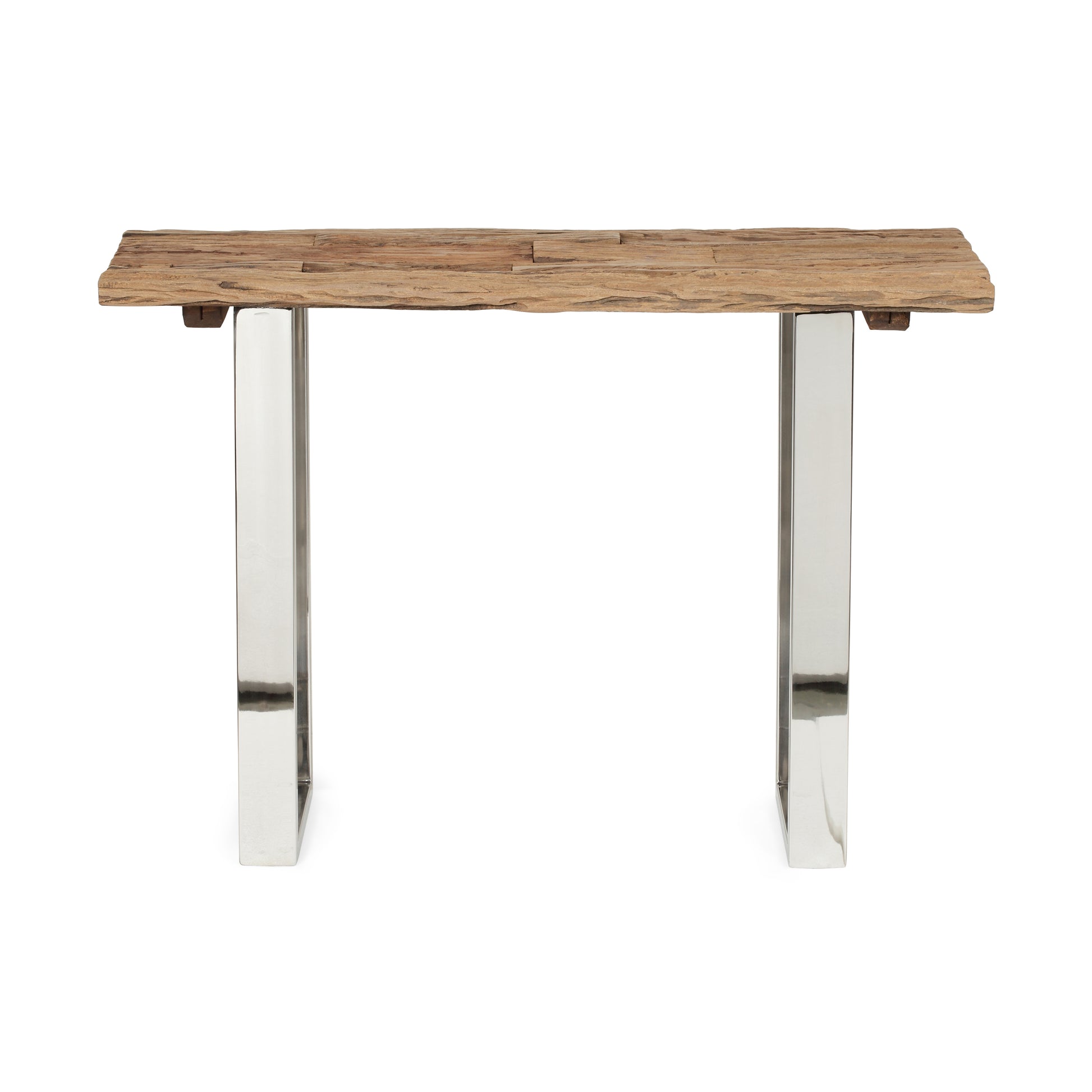 Console Table Natural Wood Metal