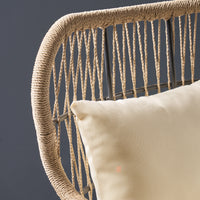 Southport Club Chair Brown Beige Woven Rope