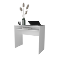 Estill Desk In Melamine With Storage White Office Modern Particle Board Melamine