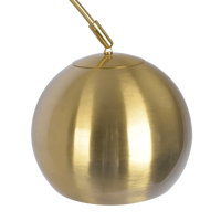 Oasis Long Arm Gold Brass Adjustable Floor Lamp With Round White Marble Base Gold,White Marble Table&Floor Lamps Brass,Faux Marble