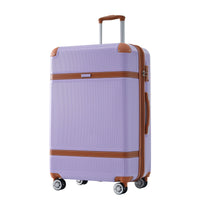 Hardshell Luggage Sets 3 Piece Double Spinner 8 Wheels Suitcase With Tsa Lock Lightweight 20''24''28'' Lilac Abs