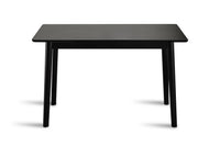 47 Inch Dining Table Black Solid Wood Kitchen Table Dining Table Suitable For Small Space Kitchen Table Modern Home Furniture Black Rubber Wood