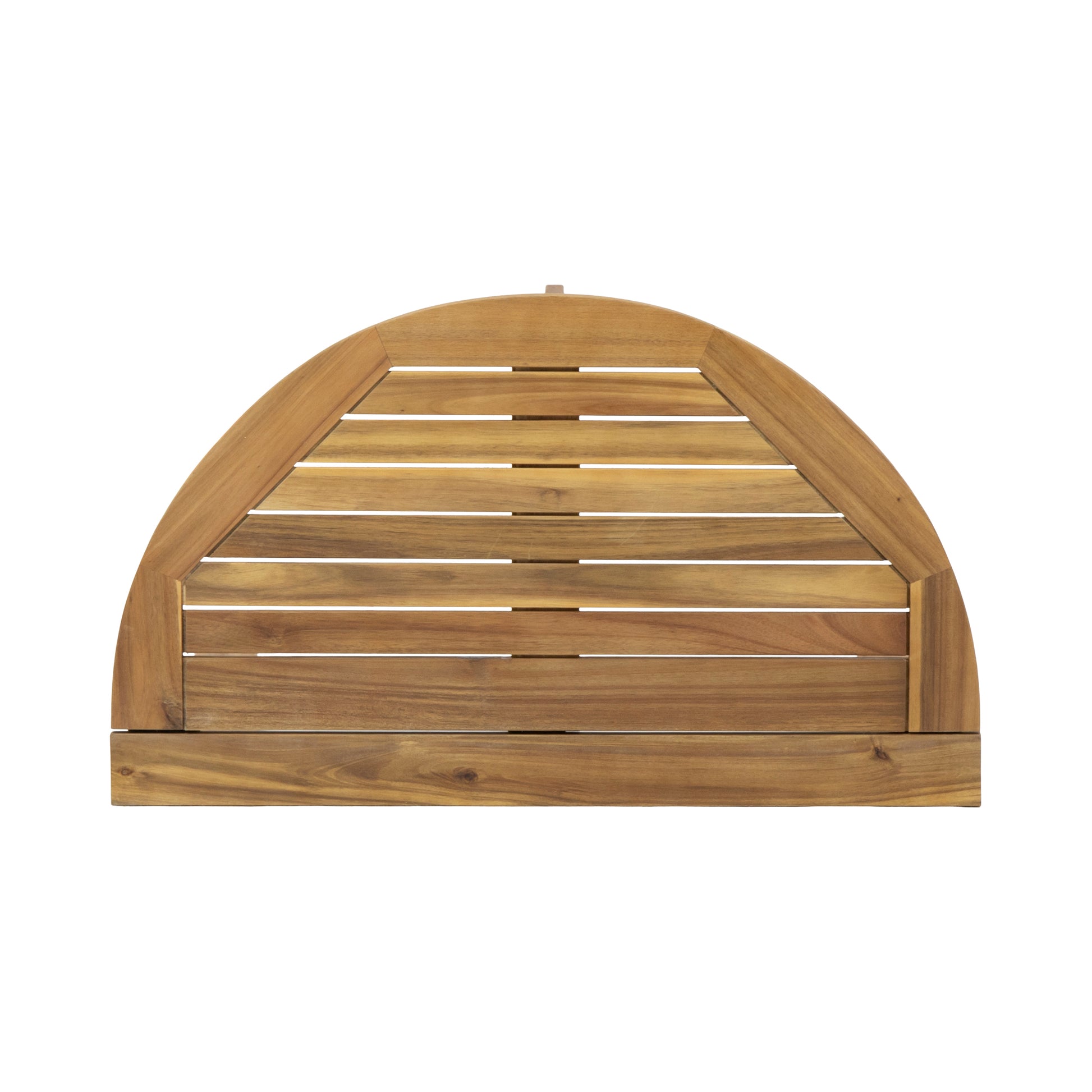 Westmont Half Round Bistro Table, Natural Natural Acacia Wood