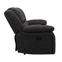 Marshall Black Reclining Console Loveseat Black Foam Solid Wood