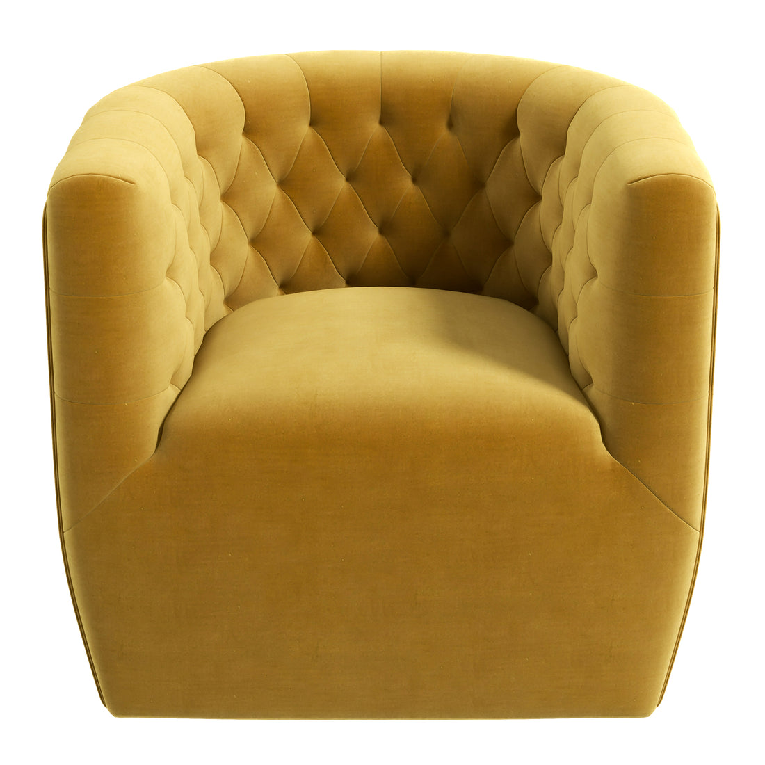 Delaney Swivel Chair Gold Velvet Yellow Velvet Wood Solid Wood,Velvet