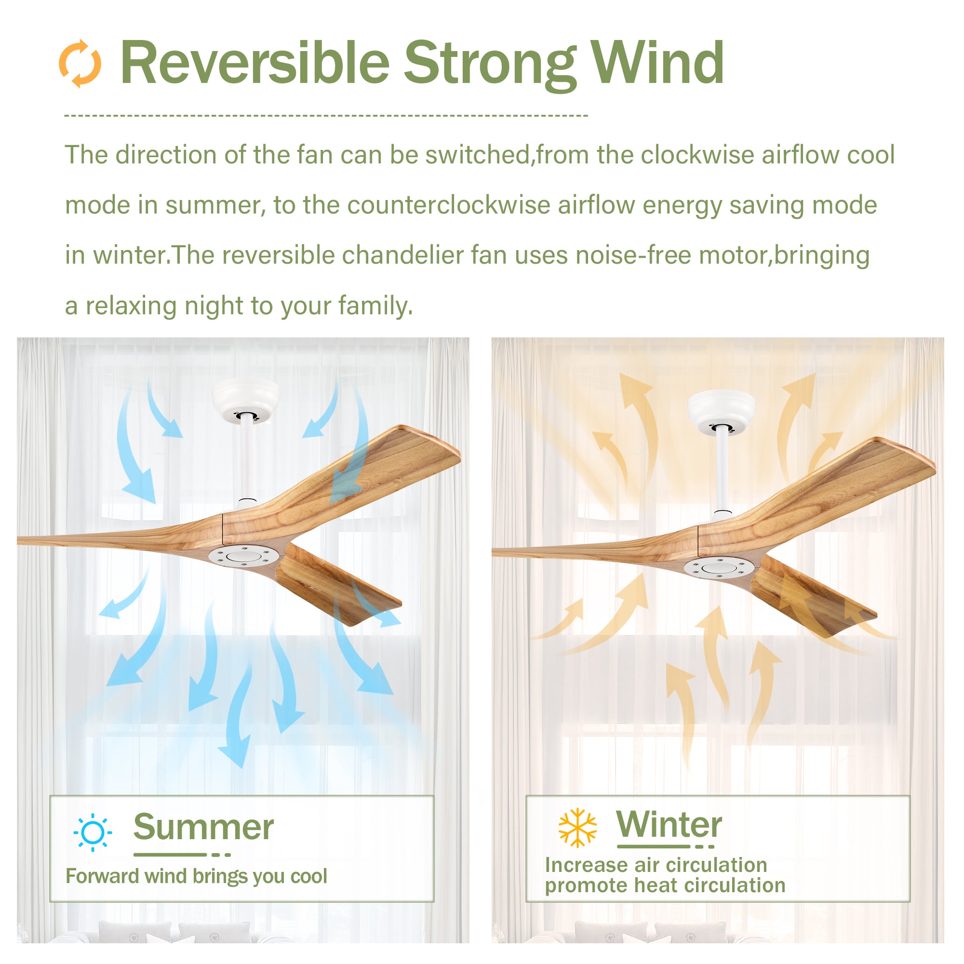 52" Ceiling Fan With Remote Control No Lights,Modern Reversible Dc Motor Indoor 3 Blades Ceiling Fans For Patio Bedroom Living Room Matte White Matte White American Design,Classic,Vintage Wood Metal