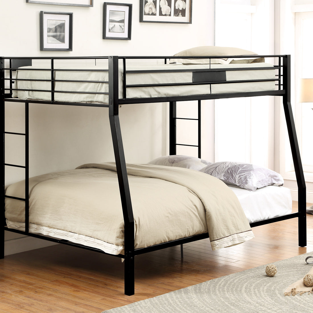 Sandy Black Bunk Bed Black Bedroom Contemporary Metal