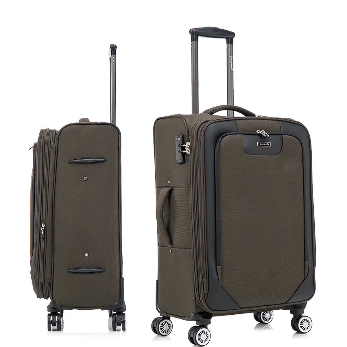 3 Piece Lightweight And Stylish Travel Suitcase 20 Inches, 26 Inches, 30 Inches. Durable And Easy To Carry Design, Ergonomic Interior For Both Men And Women. Sage Green Fabric