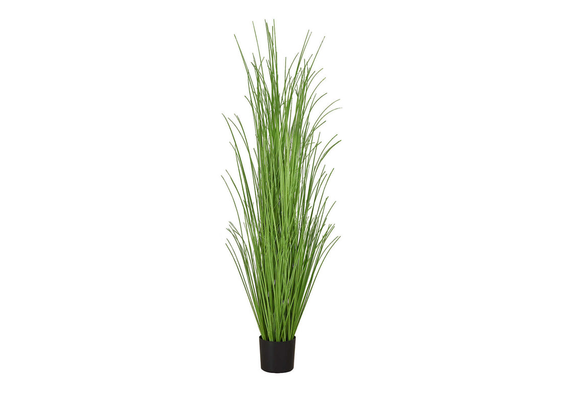 Artificial Plant, 47" Tall, Grass Tree, Indoor, Faux, Fake, Floor, Greenery, Potted, Real Touch, Decorative, Green Grass, Black Pot Green Foam Plastic