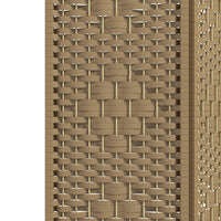 Homcom 6 Panel Room Divider, Folding Privacy Screen, 5.6' Room Separator, Wave Fiber Freestanding Partition Wall Divider, Natural Natural Wood Wood