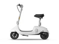 Electric Scooter With Foldable Seat W 35 Miles Operating Range & 15.5Mph Max Speed White White Aluminum