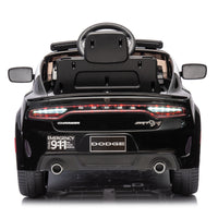 Licensed Dodge Charger,12V Kids Ride On Police Car W Parents Remote Control,Anti Collision Bar,Front& Top Alarm Light Design,Police Car Sticker,Megaphone,Three Speed,Slow Start,Four Wheel Suspension. White Plastic