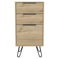 London Dresser, Three Drawers, Superior Top, Hairpin Legs Beige Mdf Engineered Wood
