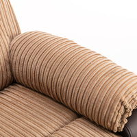 Brown Fabric Recliner Chair Cushion Brown Corduroy